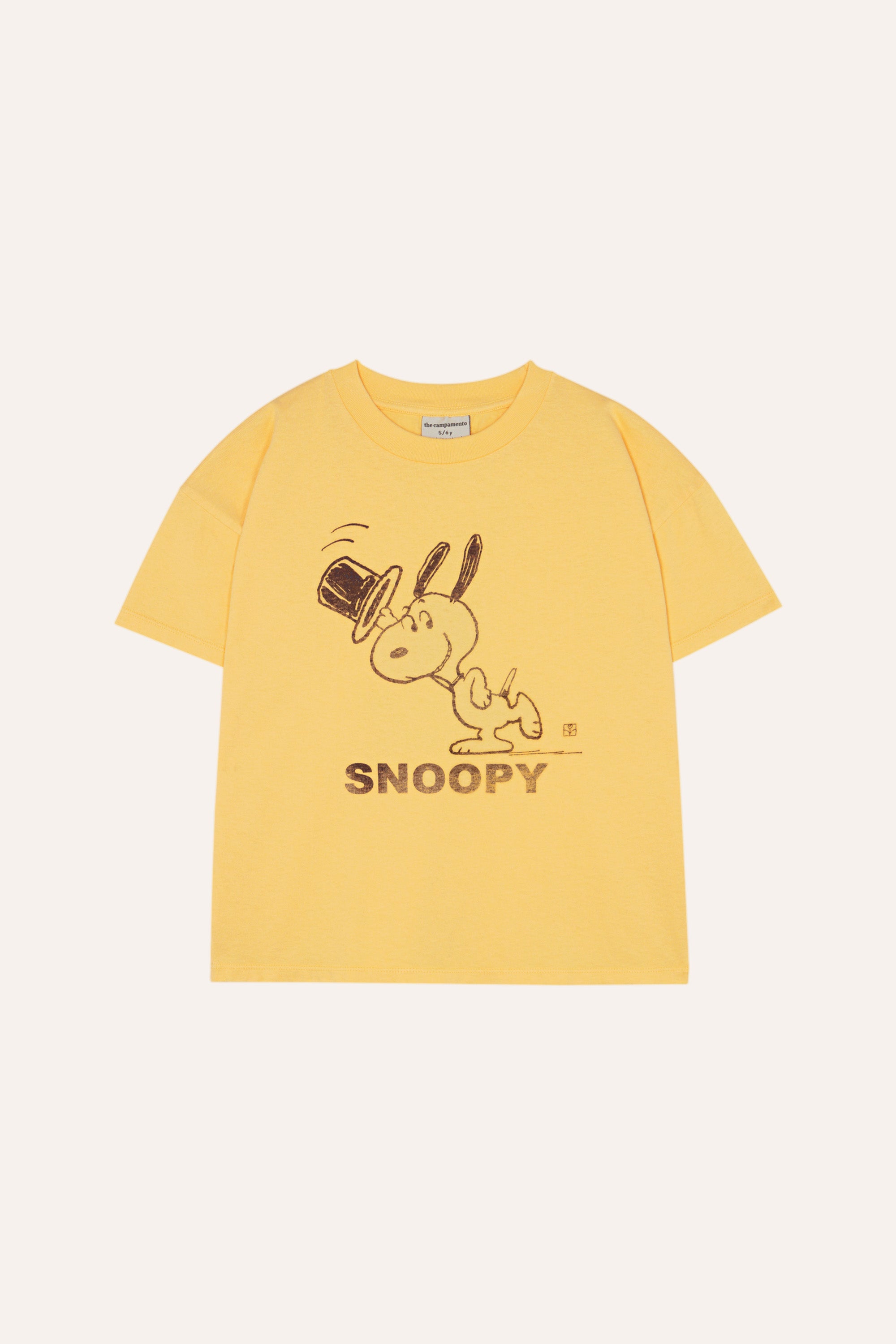 Camiseta manga corta amarilla Snoopy