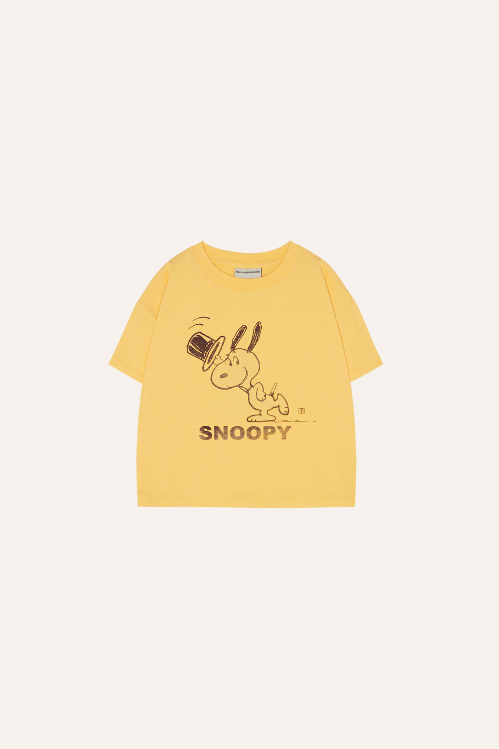 Camiseta manga corta amarilla Snoopy