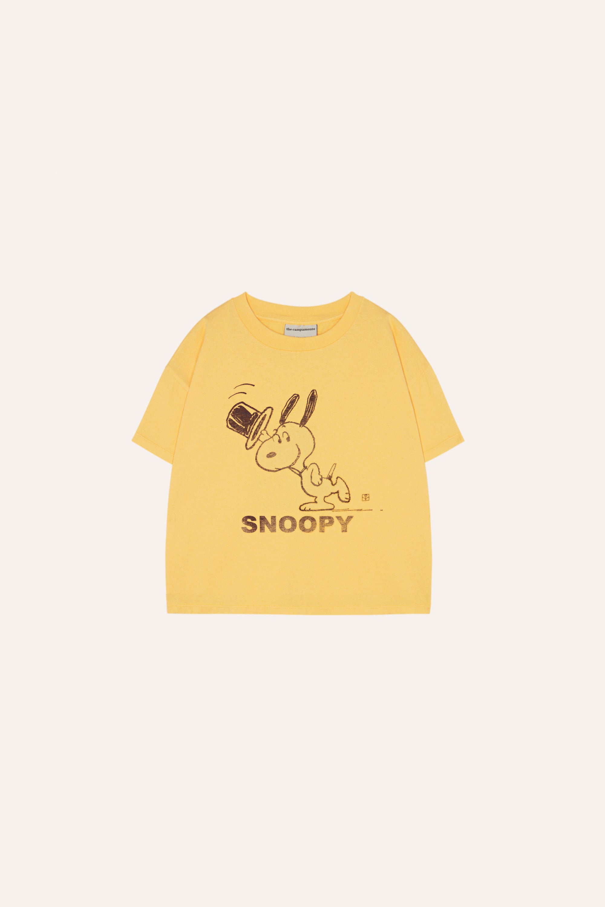 Camiseta manga corta amarilla Snoopy
