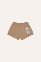 Pantalón corto marrón Snoopy