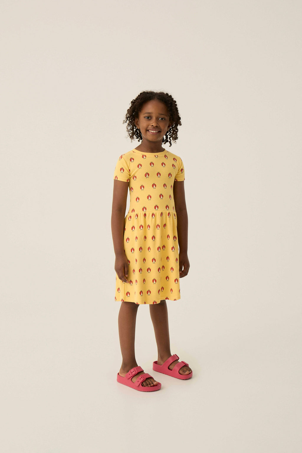 Vestido amarillo con mariquitas The Campamento