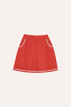 Falda roja con ribete blanco The Campamento
