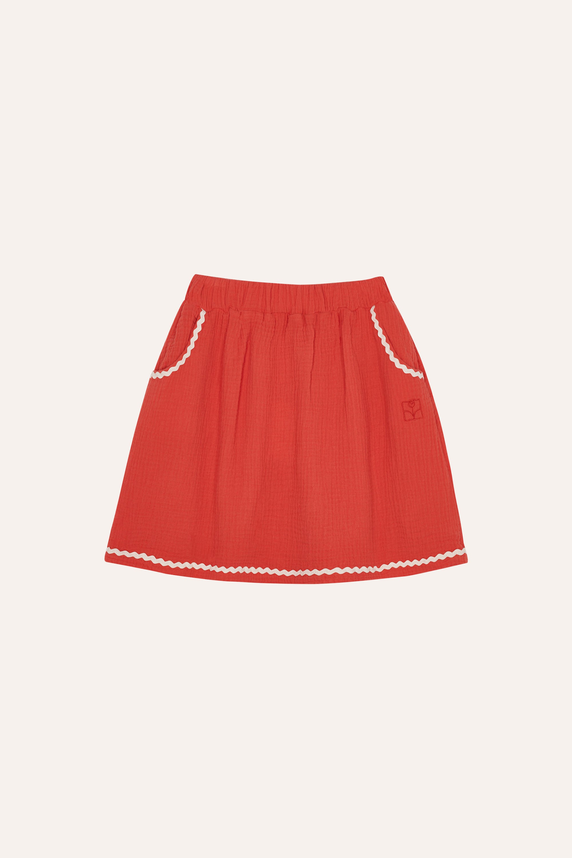 Falda roja con ribete blanco The Campamento