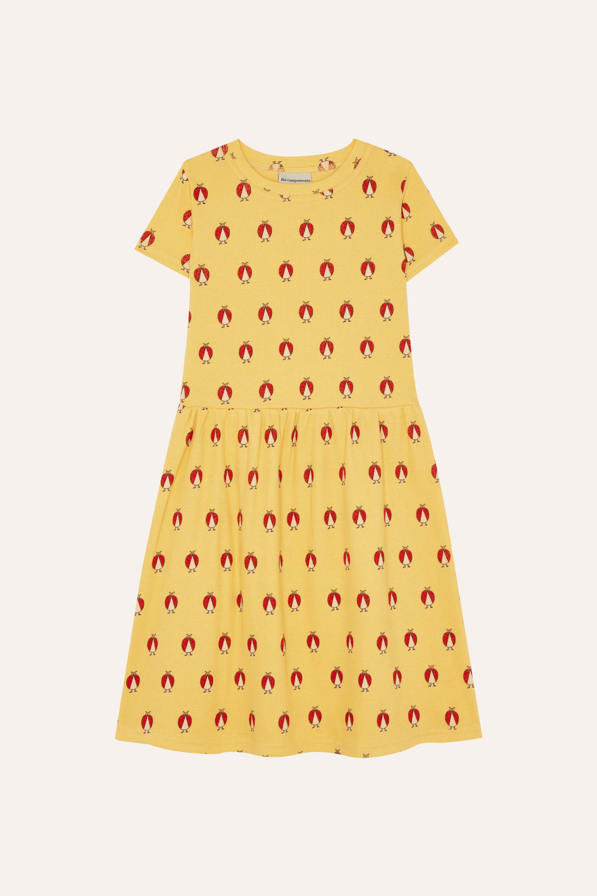 Vestido amarillo con mariquitas The Campamento