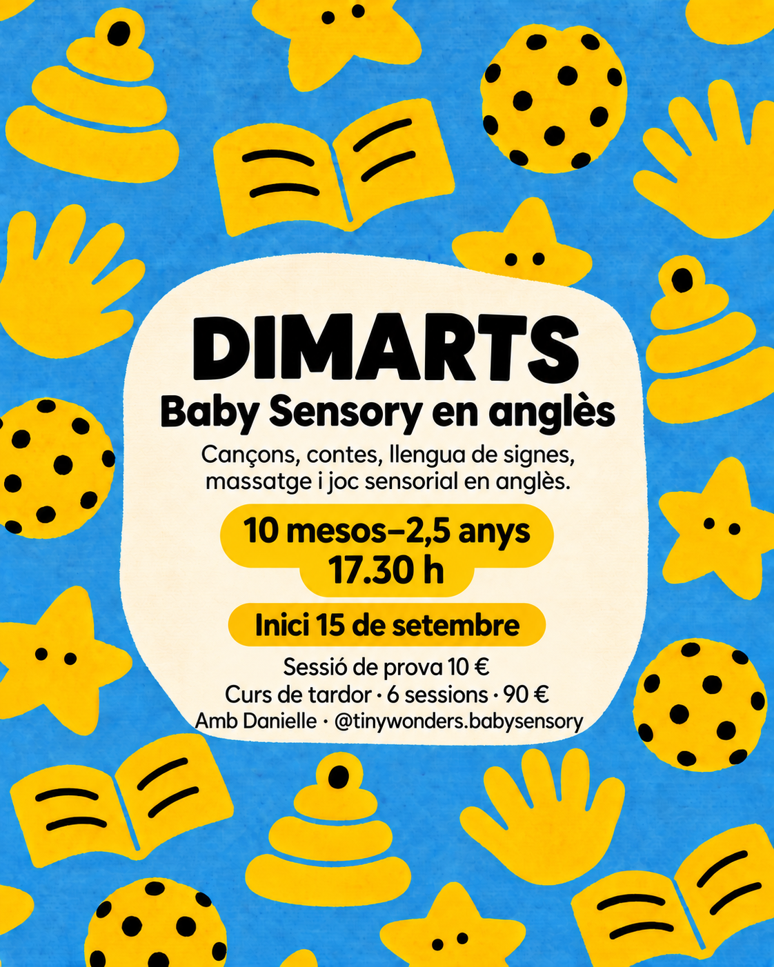 Baby Sensory en anglès · 10 mesos–2,5 anys · dimarts 17.30 h