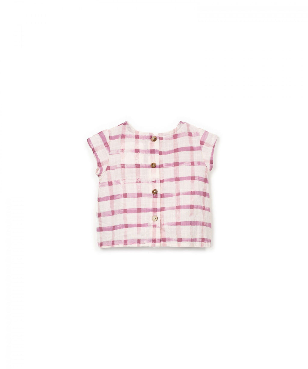 Camisa de cuadros rosa bebé