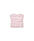 Camisa de cuadros rosa bebé