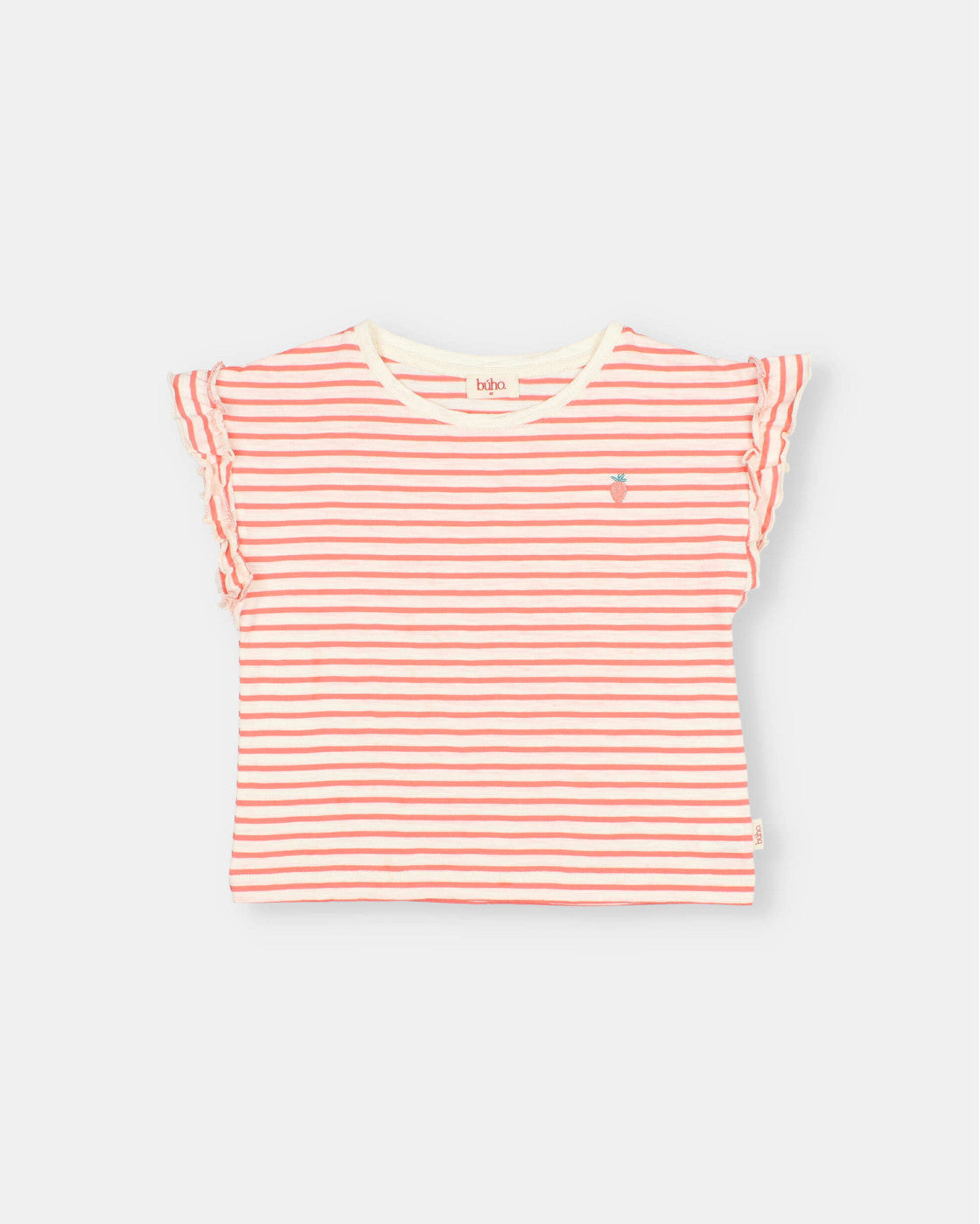 Camiseta rayas rojas y blancas Buho