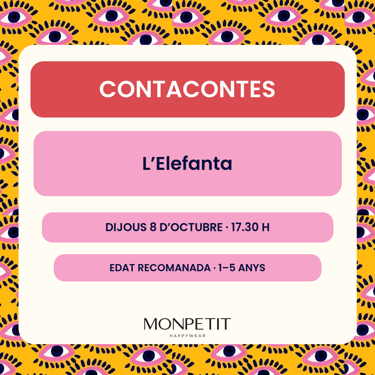 Conte L’Elefanta a MONPETIT · 8 d’octubre · 17.30 h
