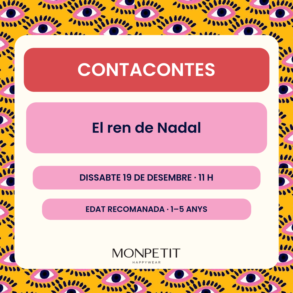 Conte El ren de Nadal a MONPETIT · 19 de desembre · 11 h
