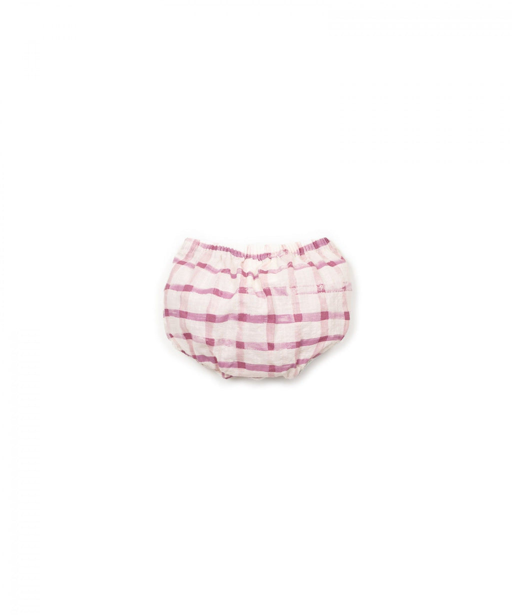 Culetín de cuadros rosa bebé