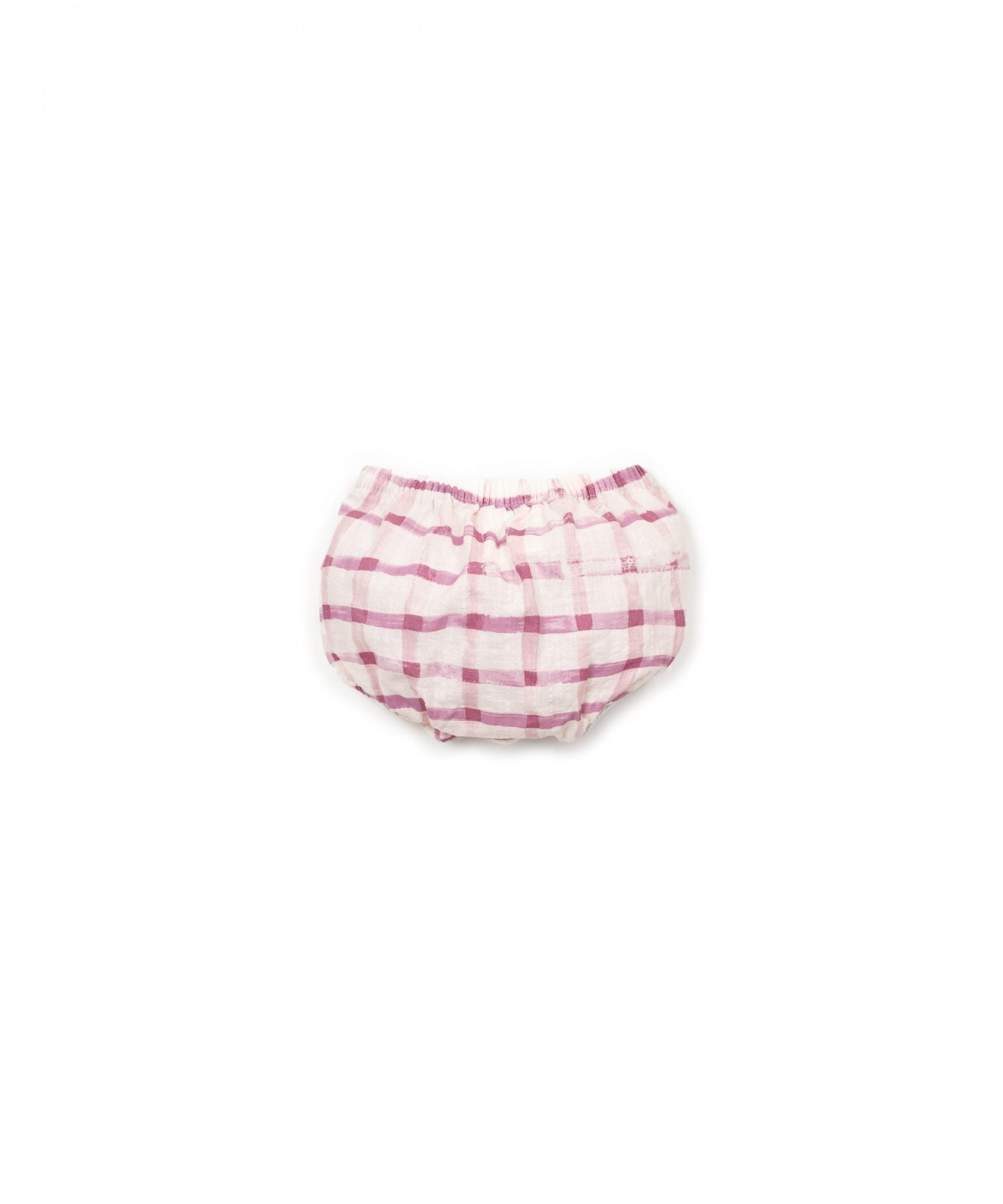 Culetín de cuadros rosa bebé