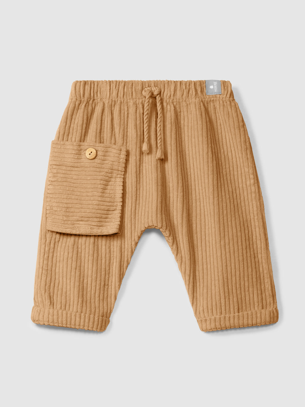 Pantalón de terciopelo acanalado almendra - vista principal