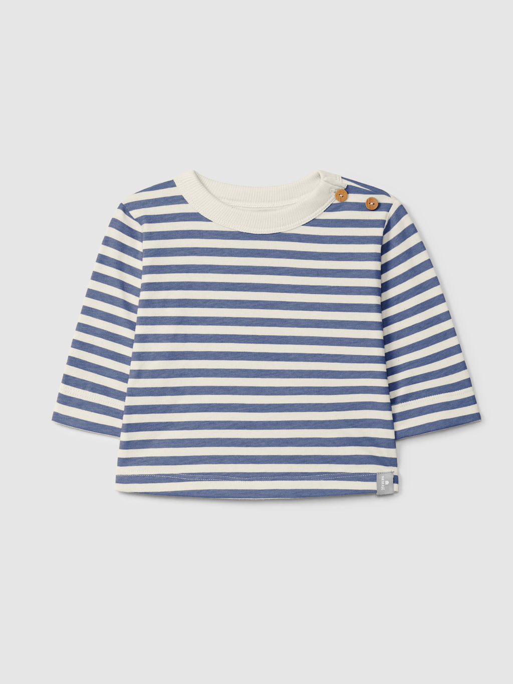 Camiseta de manga larga a rayas índigo - vista principal