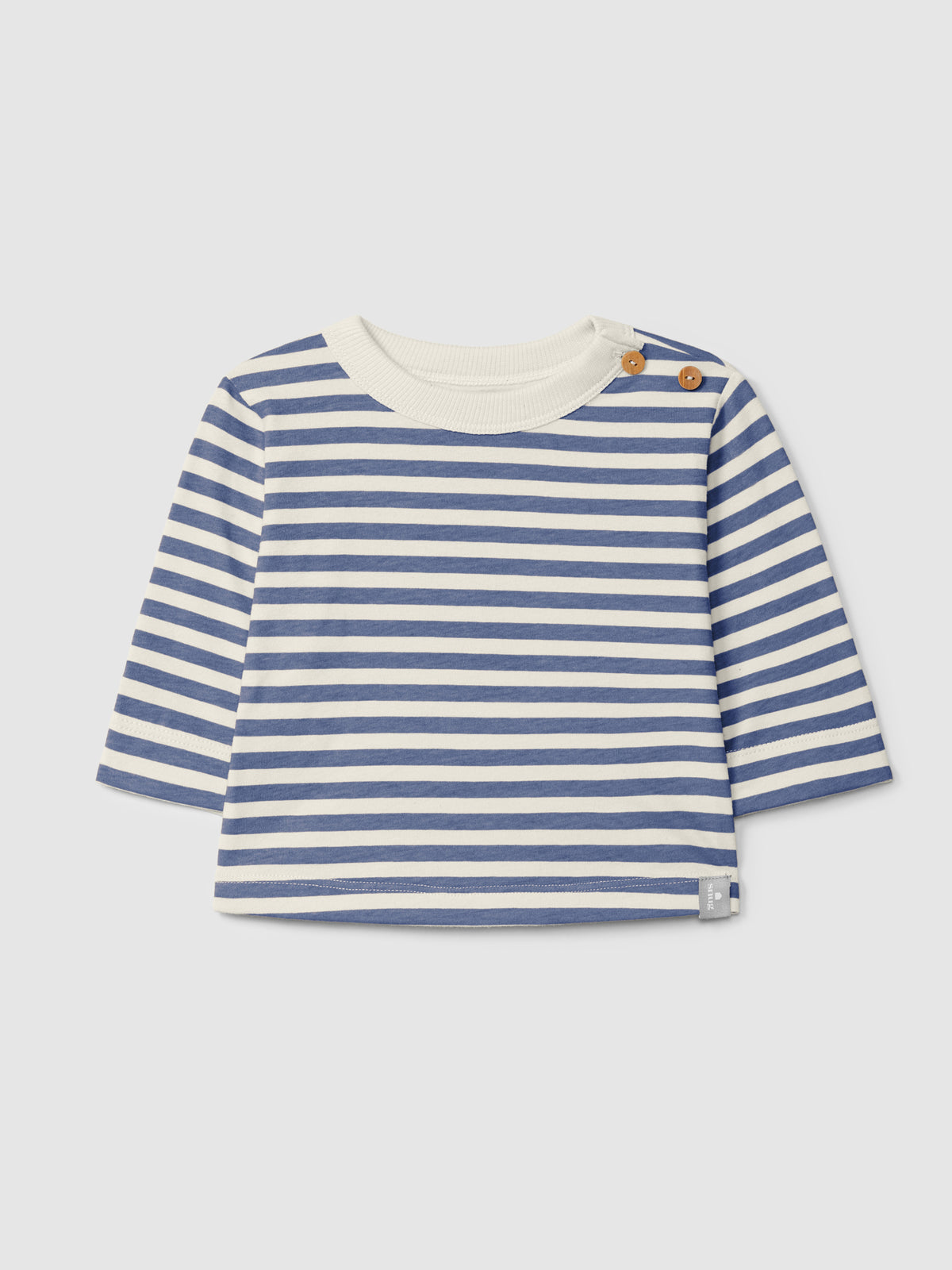 Camiseta de manga larga a rayas índigo - vista principal