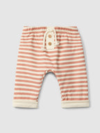 Pantalón pull-up a rayas rosa oscuro - vista principal