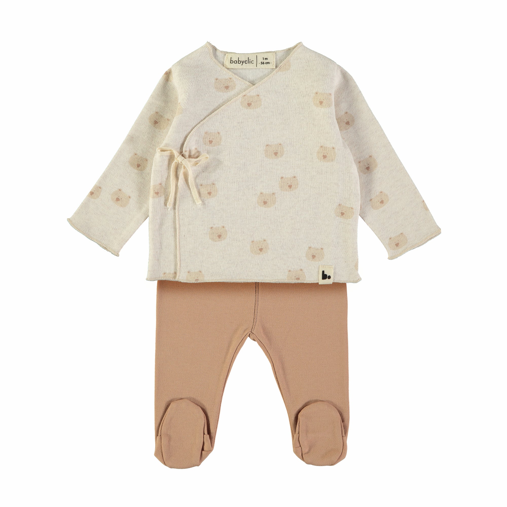 Conjunto jubón y polaina Teddy crudo en crudo y moka - vista principal