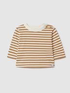 Camiseta de manga larga a rayas almendra - vista principal