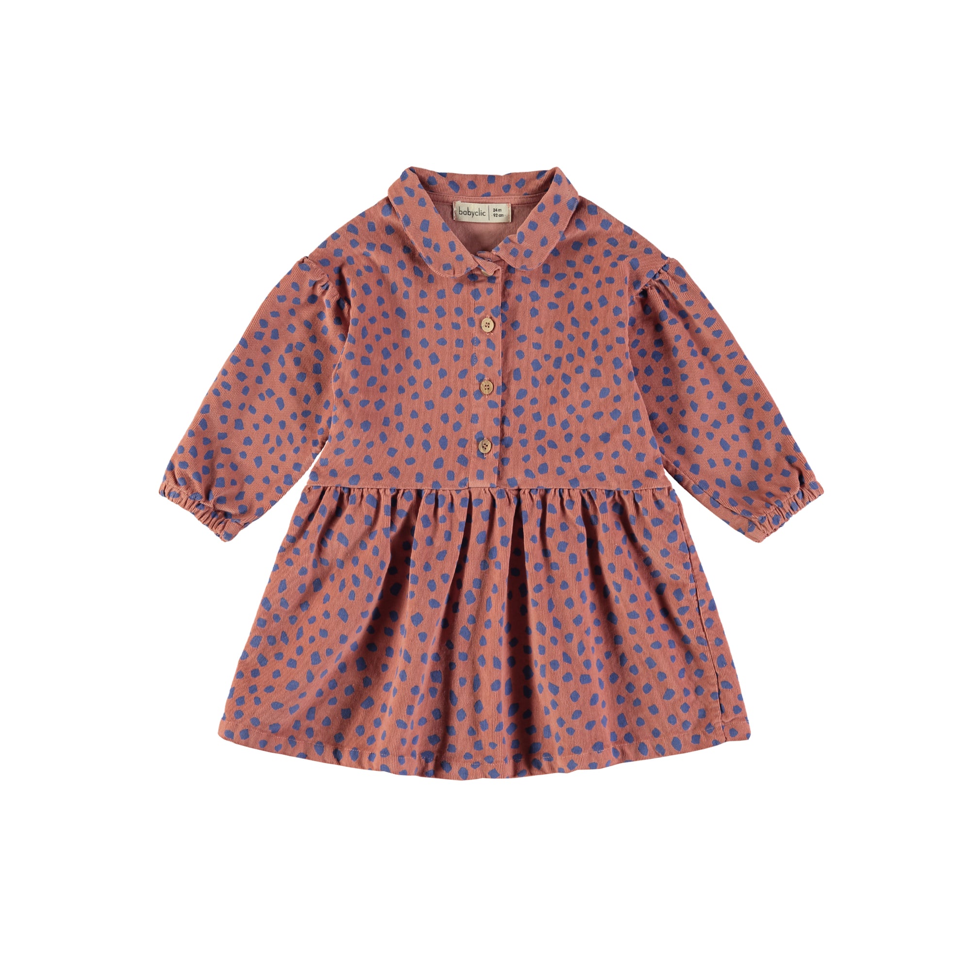 Vestido Animal Print blush en rosa y azul - vista principal
