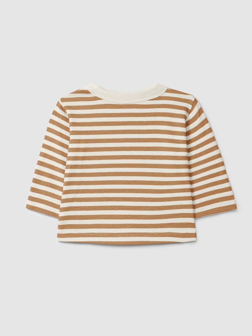 Camiseta de manga larga a rayas almendra - vista 2