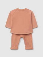 Conjunto de felpa y doble gasa rosa oscuro - vista 2