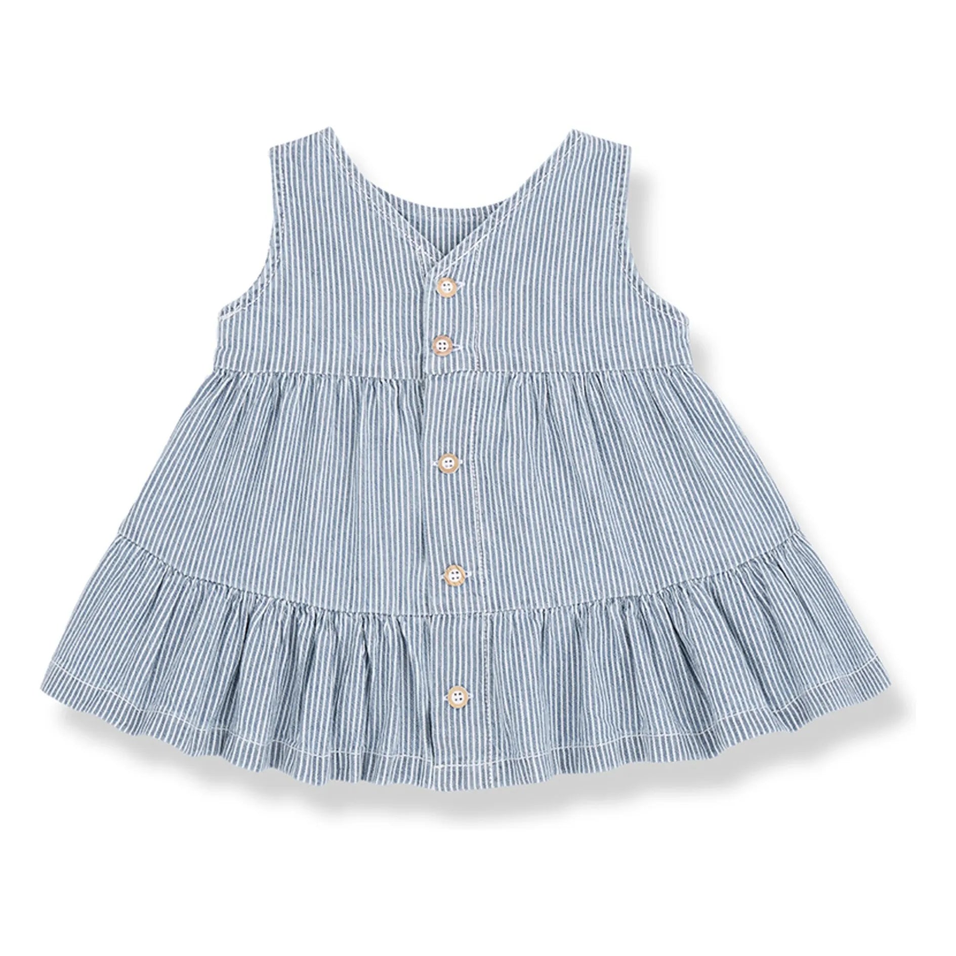 Vestido vaquero rayas azul claro- Galdana 1+inthefamily