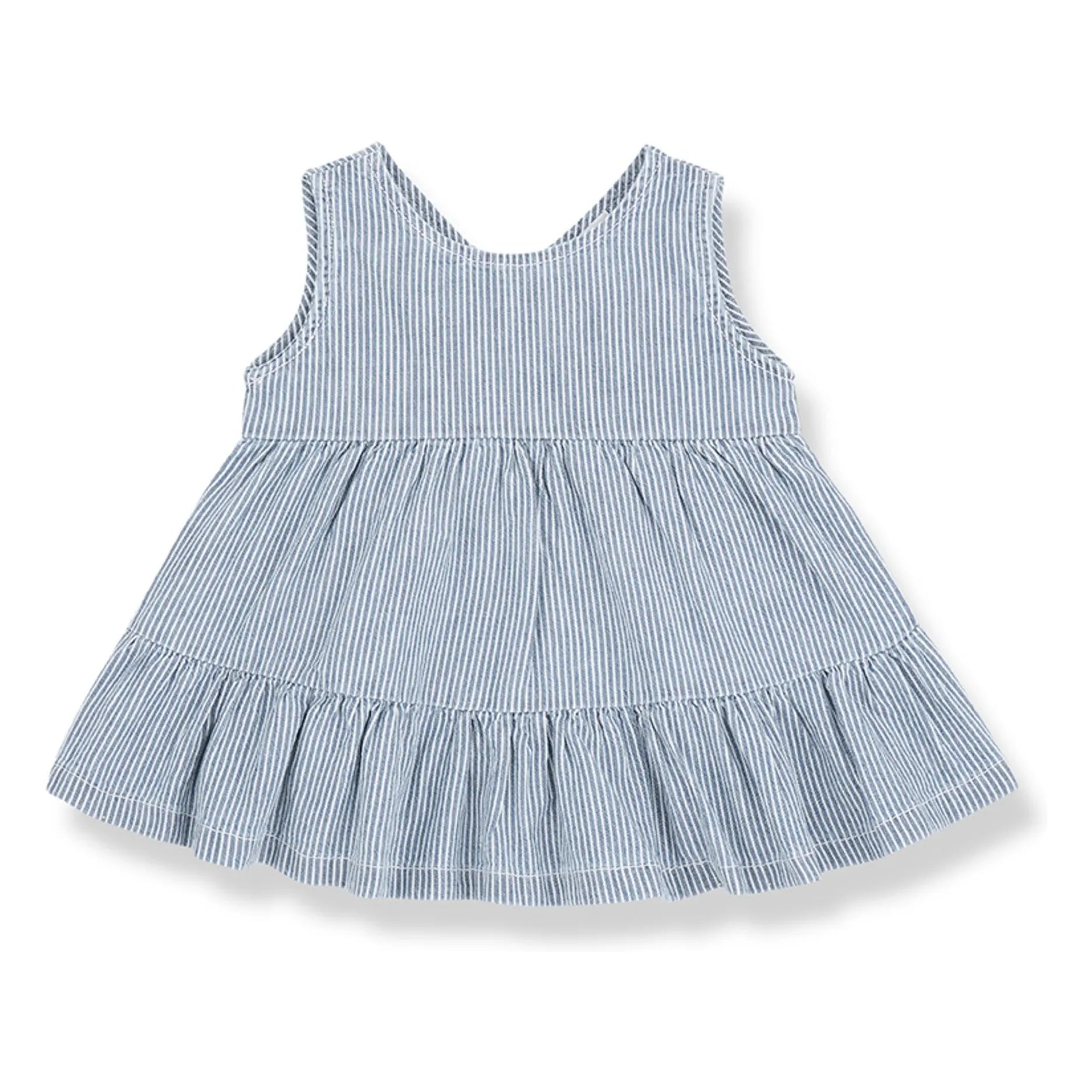 Vestido vaquero rayas azul claro- Galdana 1+inthefamily