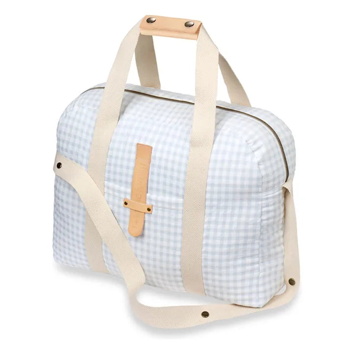 Bolsa de maternidad vichy azul cielo 1+inthefamily