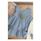 Vestido vaquero rayas azul claro- Galdana 1+inthefamily