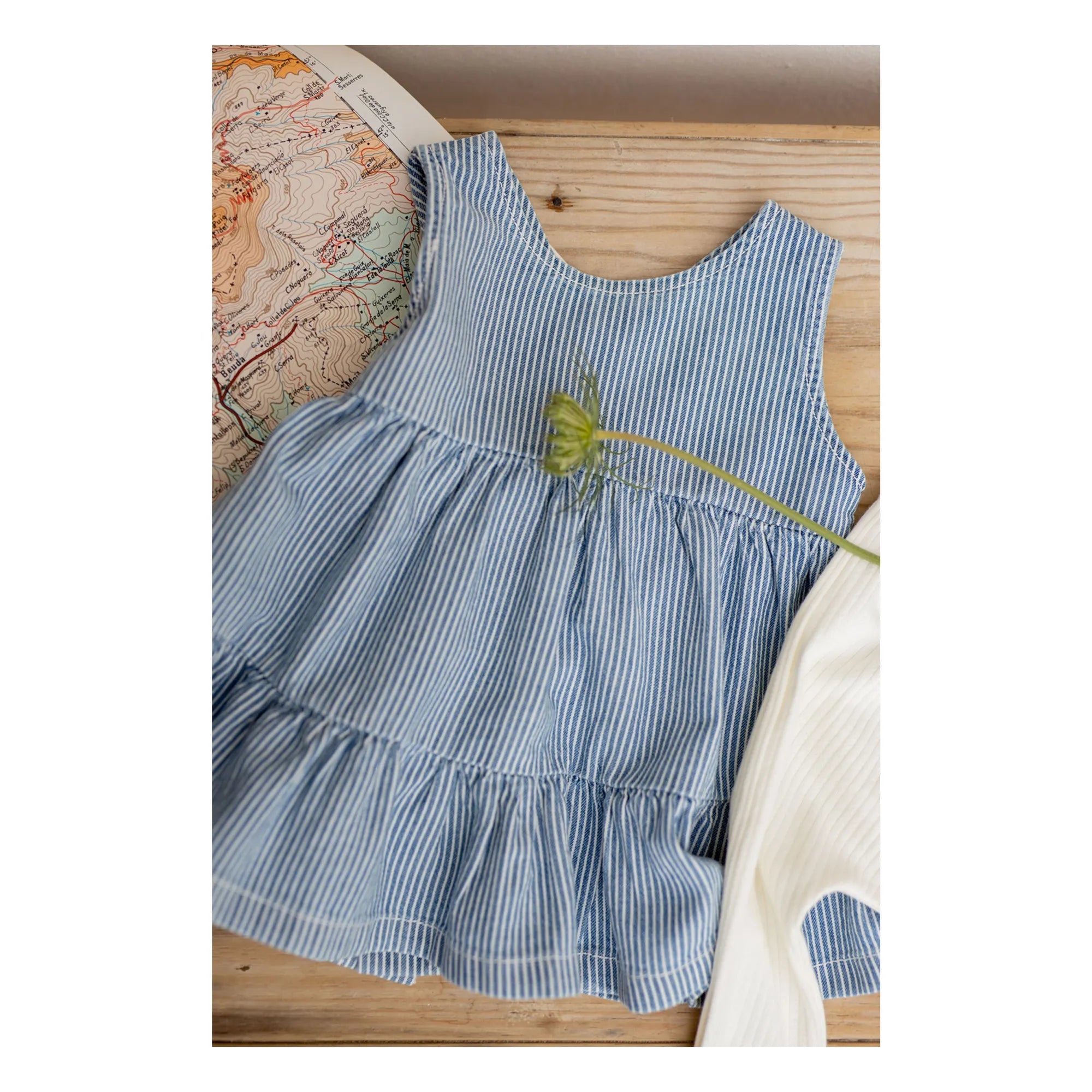 Vestido vaquero rayas azul claro- Galdana 1+inthefamily