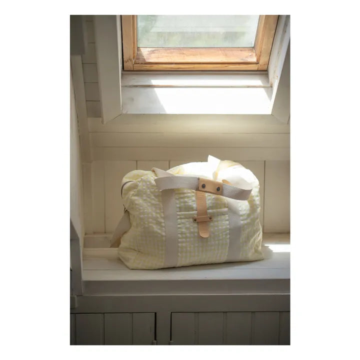 Bolsa de maternidad vichy amarillo palo 1+inthefamily
