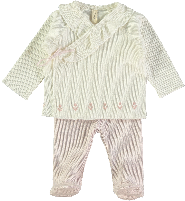 Conjunto de primera puesta con volante BELLA Velvet de Lillymom para bebé