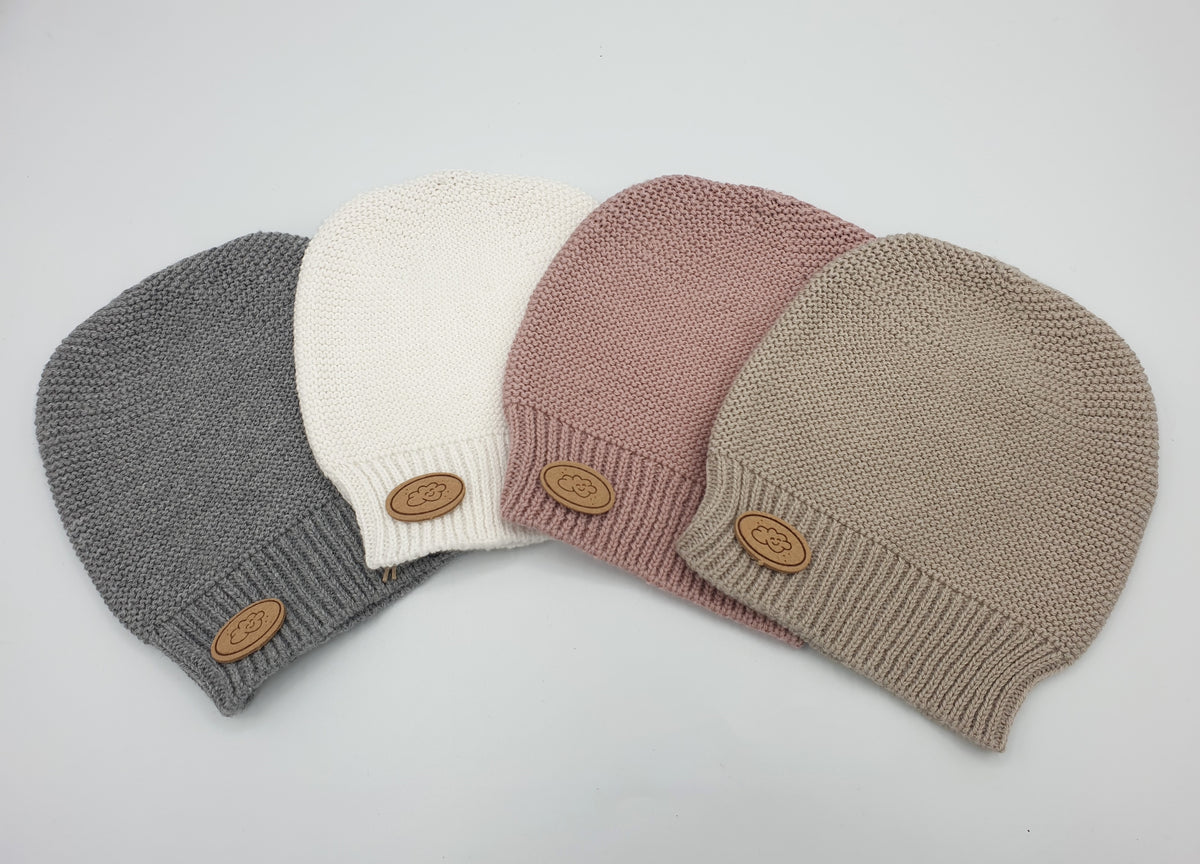 Gorro recién nacido punto bobo (0-3M) Ref.M001