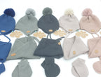 Conjunto gorro, cuello y manoplas punto bobo (0-4M) Ref.104