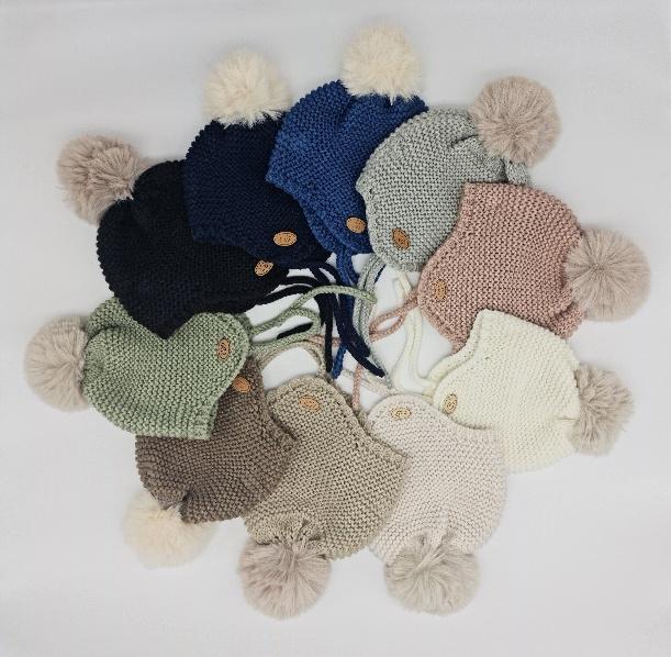 Gorro bebé punto bobo con pompón (6-18M) · Monnuage M505