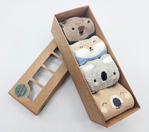 Caja de 4 pares de calcetines animales · Monnuage M832