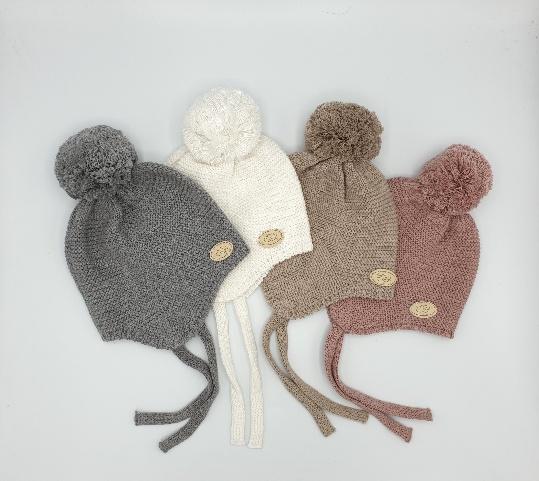 Gorro Monnuage M002.2 punto bobo con pompón
