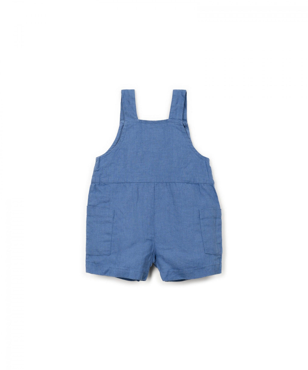 Mono de lino azul bebé