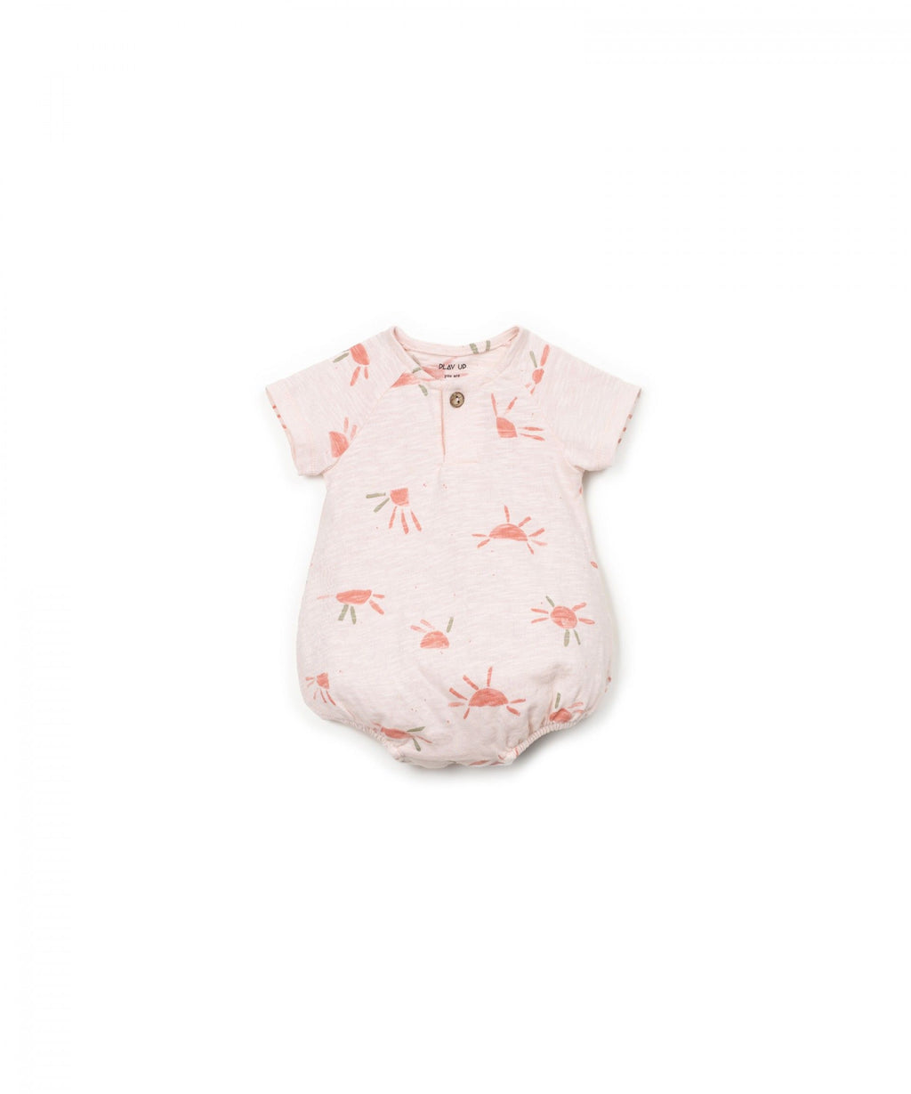 Mono anaranjado estampado soles bebé