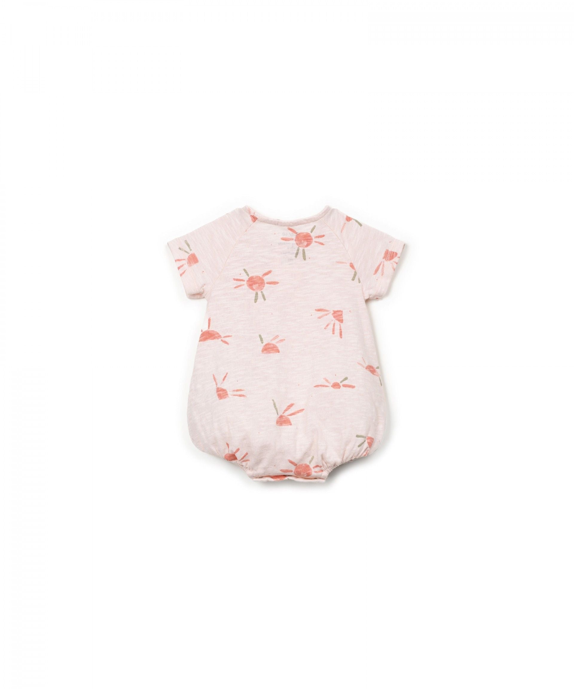 Mono anaranjado estampado soles bebé