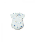 Mono azul estampado soles bebé