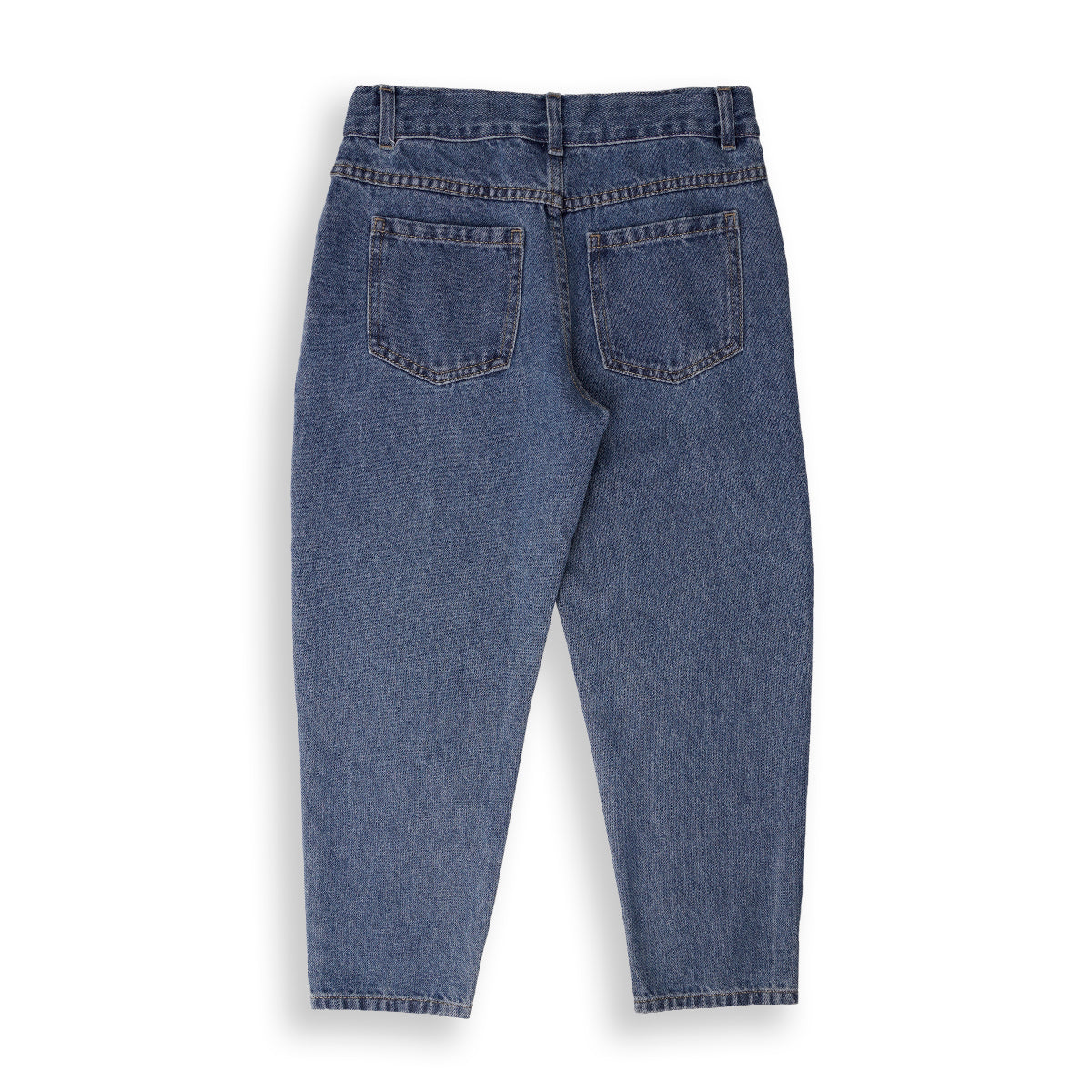 Pantalón azul vaquero con cintura ajustable y pinza