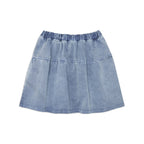 Falda corta azul lavado