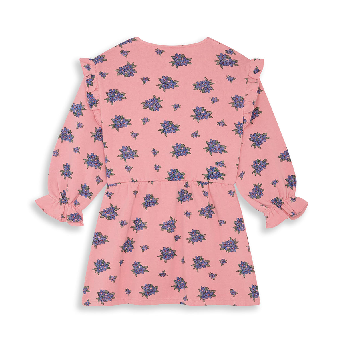 Vestido rosa con estampado de flores