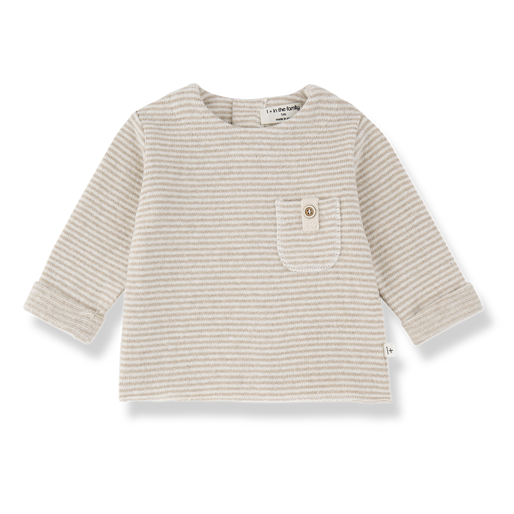 Camiseta manga larga Belfort beige - 1+ in the family - vista principal