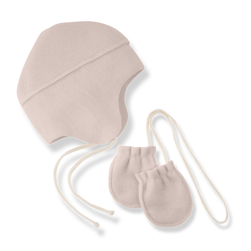 Conjunto gorro y manoplas Albi nude - 1+ in the family - vista principal