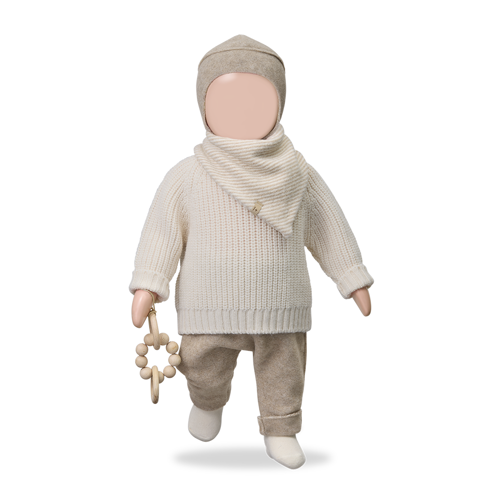 Conjunto gorro y manoplas Albi beige - 1+ in the family - imagen 2
