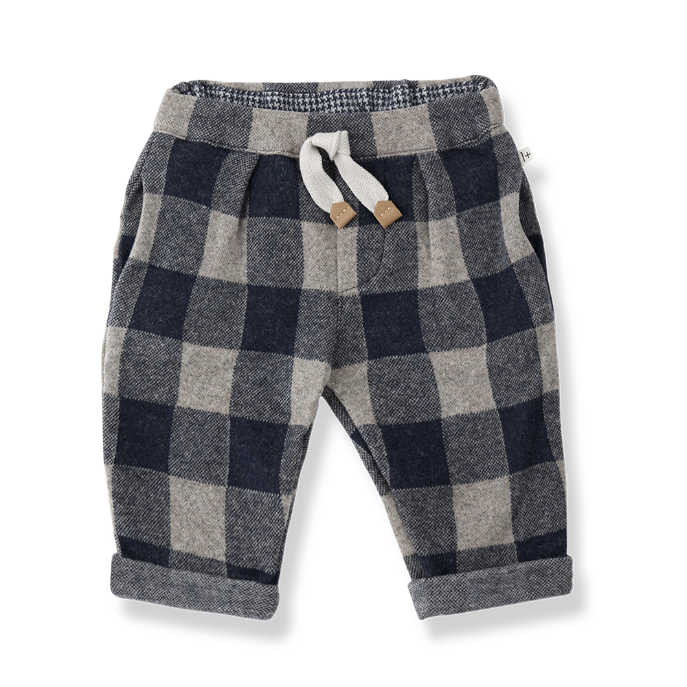 Pantalón de cuadros Firenze azul marino - 1+ in the family - vista principal