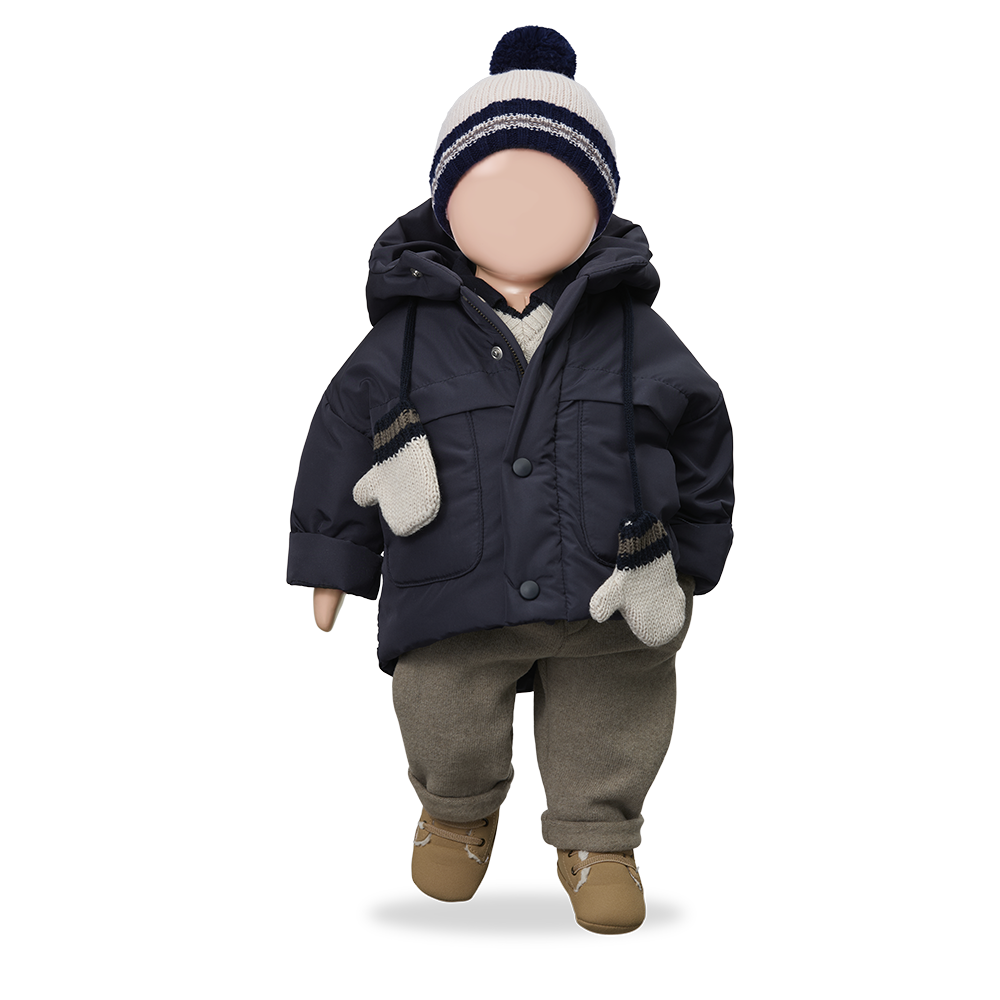 Chaqueta impermeable Lucca azul marino - 1+ in the family - imagen 2