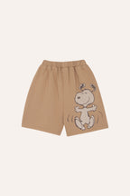 Pantalón corto marrón Snoopy